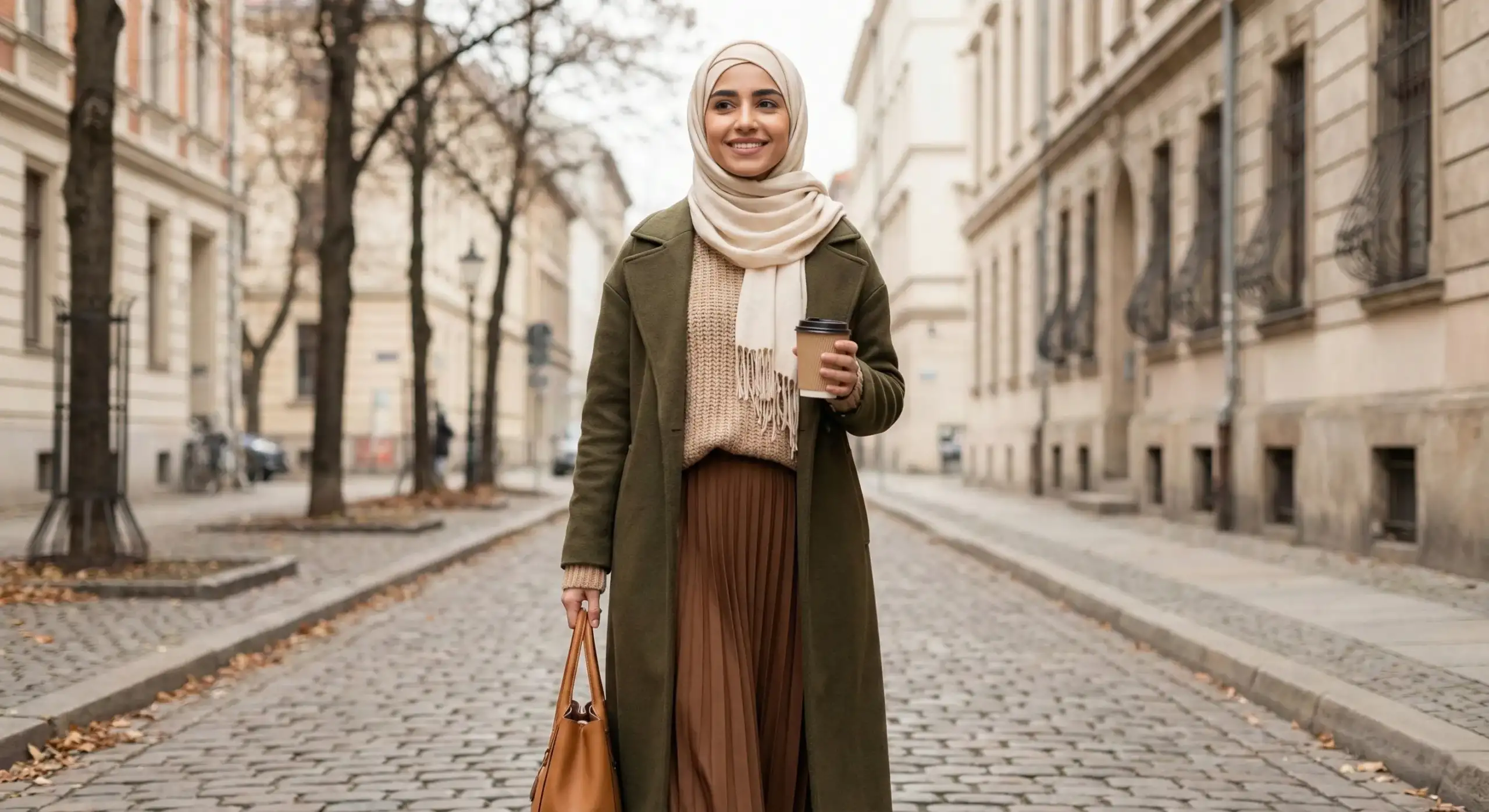 7 تنسيقات ملابس محجبات لشتاء أنيق ودافئ 2026